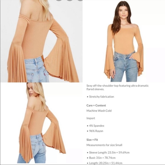 Free People Off the Shoulder Flare Top XS - Picture 4 of 6
